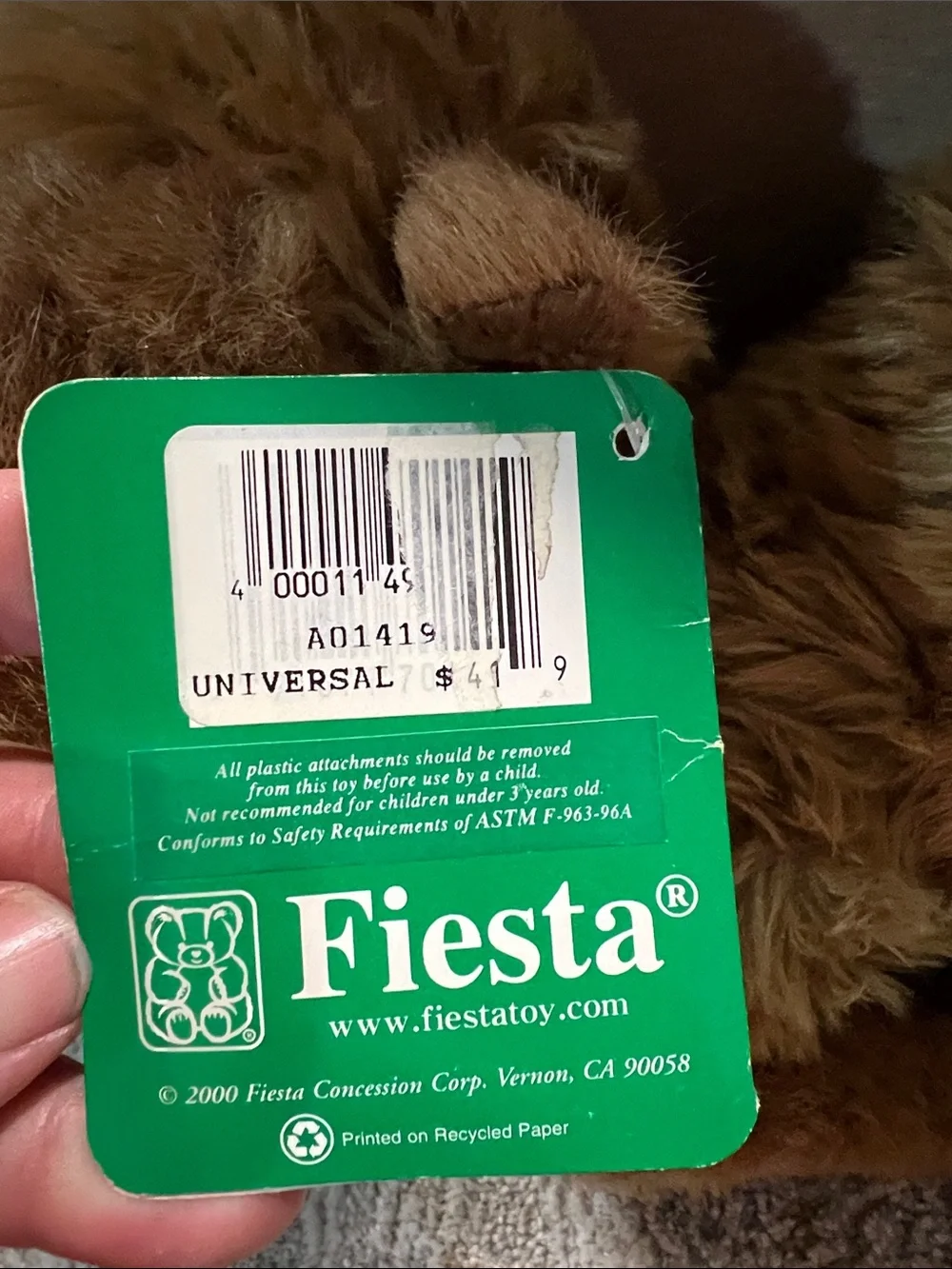 Fiesta Brown Plush Camel y2k kids stuffed animal z32